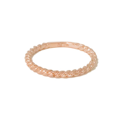 14K Gold Braided Rope Band Eternity Ring