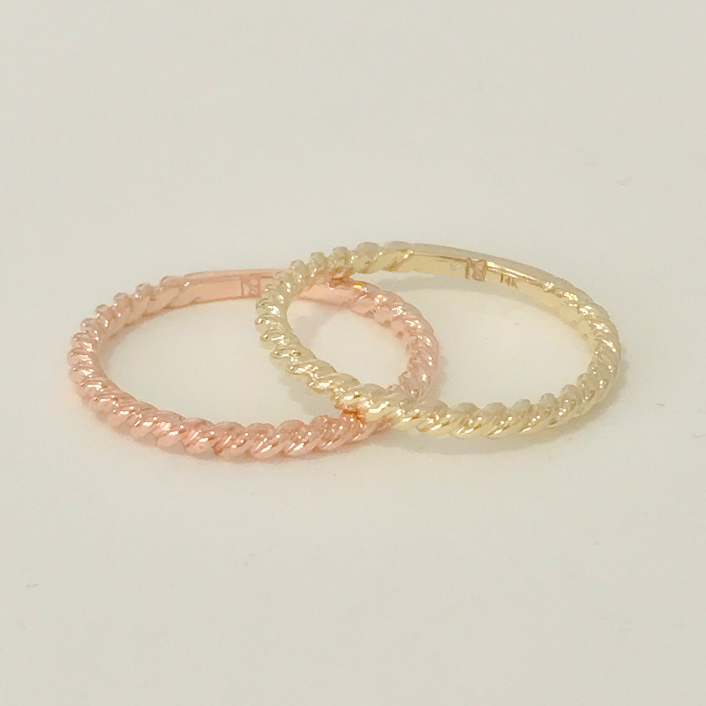 14K Gold Braided Rope Band Eternity Ring