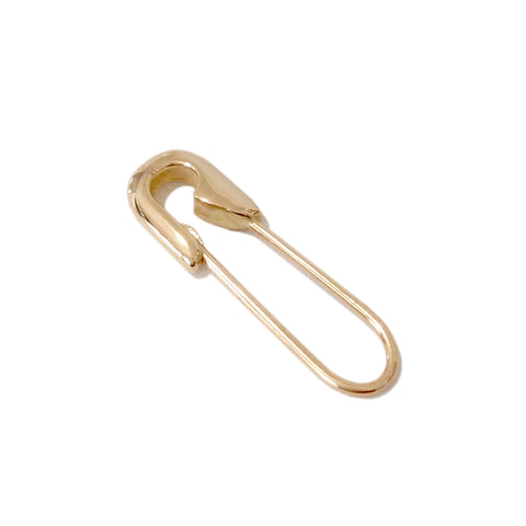 14K Gold Small Size Safety Pin Earring
