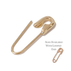 14K Gold Small Size Safety Pin Brooch