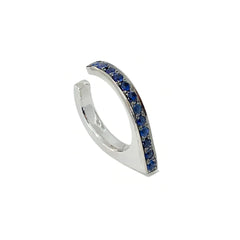 Spike Collection: 14K Gold Pavé Sapphire Spike Point Ear Cuff