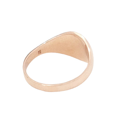 14K Gold Raised Initial Letter Signet Ring