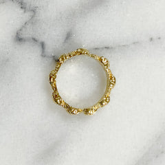 14K Gold Diamond Eternal Skulls Ring