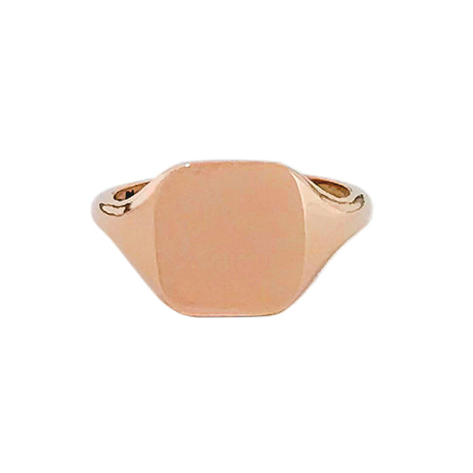 14K Gold Square Signet Ring