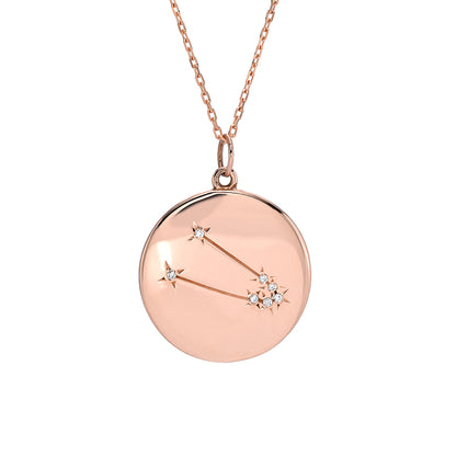 Zodiac Constellation Collection: Taurus 14K Gold & Diamond Pendant Necklace