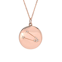 Zodiac Constellation Collection: Taurus 14K Gold & Diamond Pendant Necklace