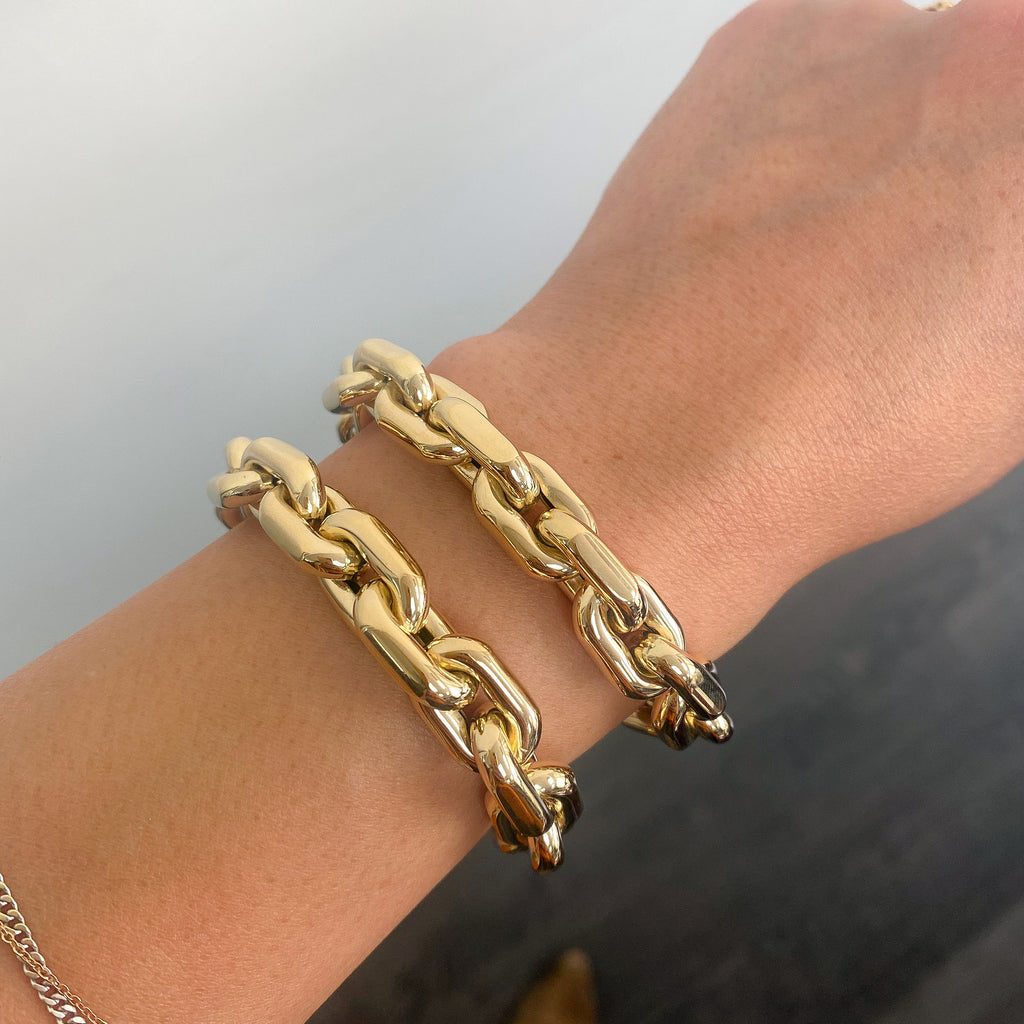 14K Gold Chain Link Bracelet