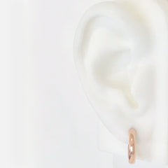 14K Gold XL Size (15mm) Thick Huggie Hoop Earrings