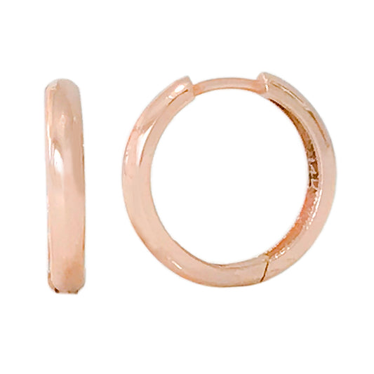 14K Gold XXL Size (19mm) Thick Hoop Earrings