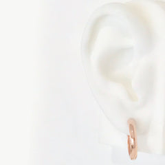 14K Gold XXL Size (19mm) Thick Hoop Earrings