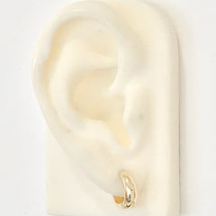 14K Gold Thick Small Size Huggie Hoop Earrings ~ In Stock!