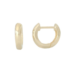14K Gold Thick XS Size Huggie Hoop Earrings