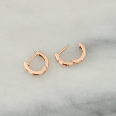 14K Gold Thick XS Size Huggie Hoop Earrings ~ In Stock!