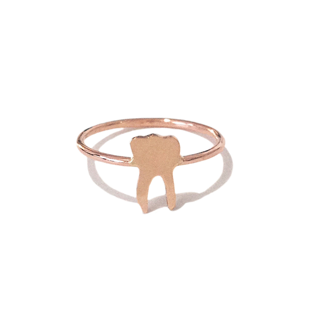 14K Gold Tooth Ring