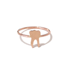 14K Gold Tooth Ring