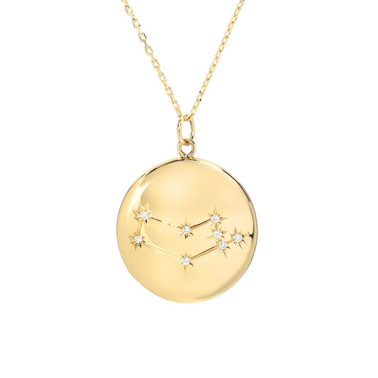 Zodiac Constellation Collection: Virgo 14K Gold & Diamond Pendant Necklace