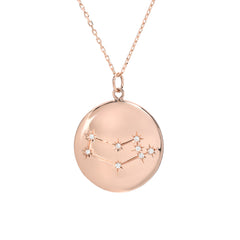 Zodiac Constellation Collection: Virgo 14K Gold & Diamond Pendant Necklace