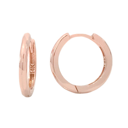 14K Gold XL Size (15mm) Huggie Hoop Earrings