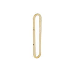 14K Gold Thin Elongated Oval Charm Enhancer, XL Size ~ In Stock!