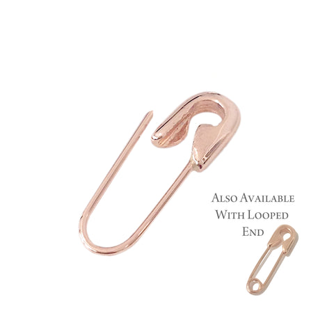 Large Craft Safety Pins Gold/Rose Gold Plated Safety Pin Brooch Stitch  Markers,Metal Safety Pins Loops Charms Jewelry-4(10cm)