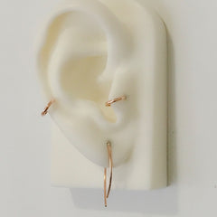 14K Gold XS Size (8mm) Huggie Hoop Earrings