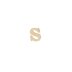 14K Gold Single XS Alphabet Letter Initial Stud Earring