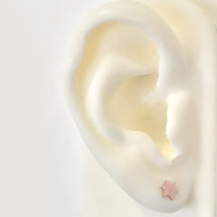 14K Gold Tiny Star of David Stud Earrings