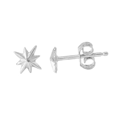 14K Gold XS Starburst Stud Earrings