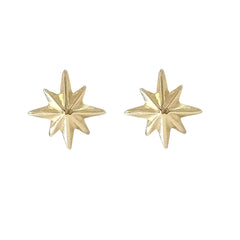 14K Gold XS Starburst Stud Earrings