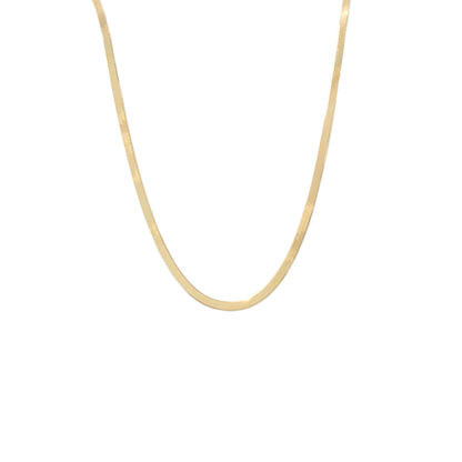 14K Gold Herringbone Chain Necklace ~ 2.3mm Width