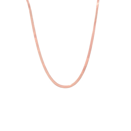 14K Gold Herringbone Chain Necklace ~ 2.3mm Width