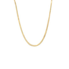 14K Gold Herringbone Chain Necklace ~ 2.3mm Width