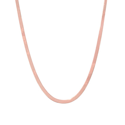 14K Gold Herringbone Chain Necklace ~ 3mm Width