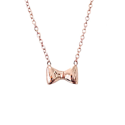 14K Gold Bowtie Necklace