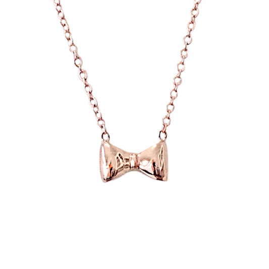 14K Gold Bowtie Necklace