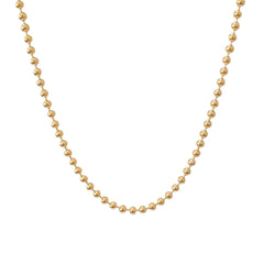 14K Gold Ball Chain Necklace, 3mm Size