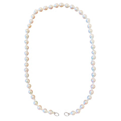 14K Gold Baroque White Freshwater Pearl Beaded Necklace