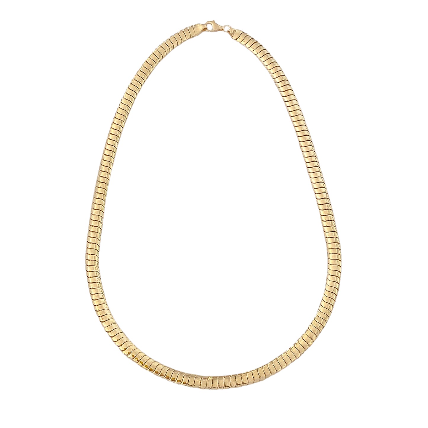 14K Gold Cobra Chain Necklace