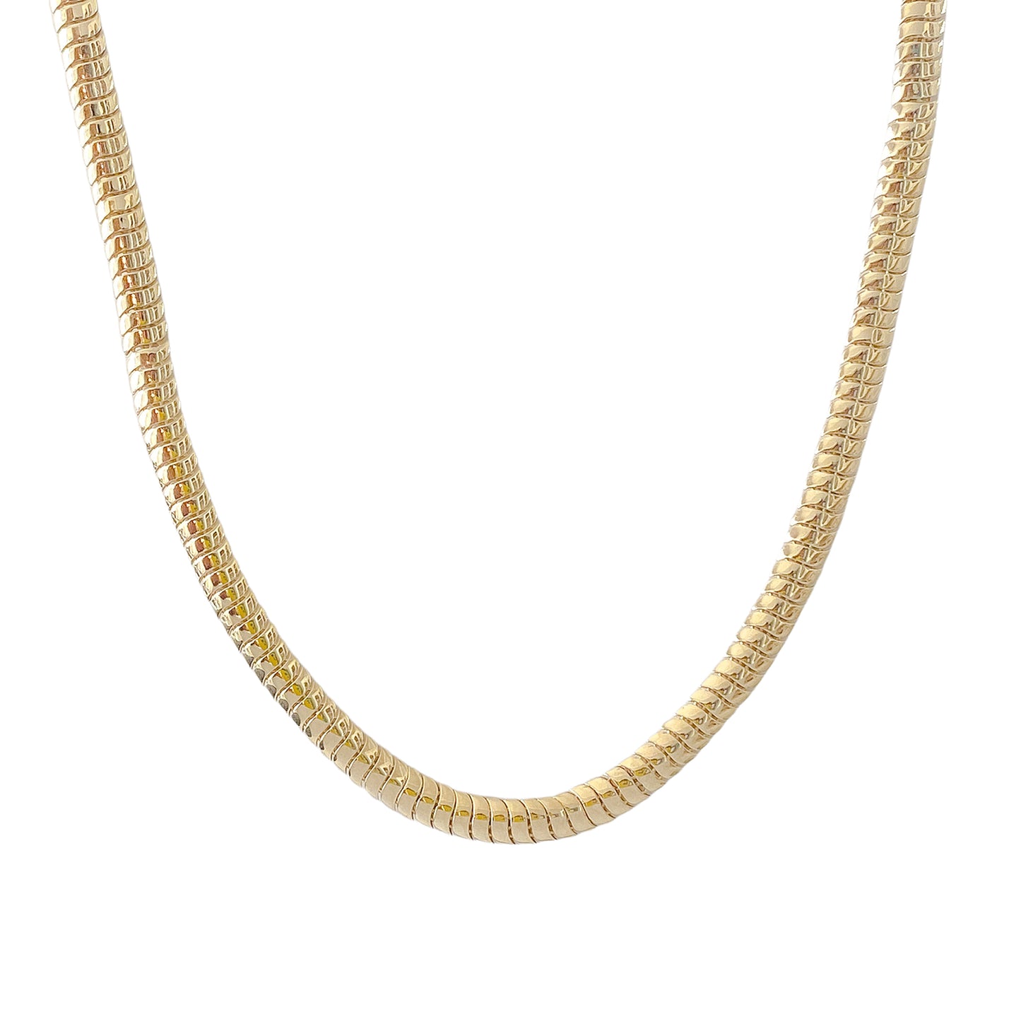 14K Gold Cobra Chain Necklace