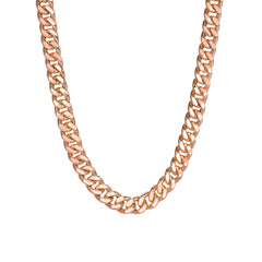 14K Gold Flat Cuban Link Chain Necklace, 6mm Width