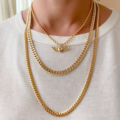 14K Gold Miami Cuban Link Chain Necklace, 5mm Size