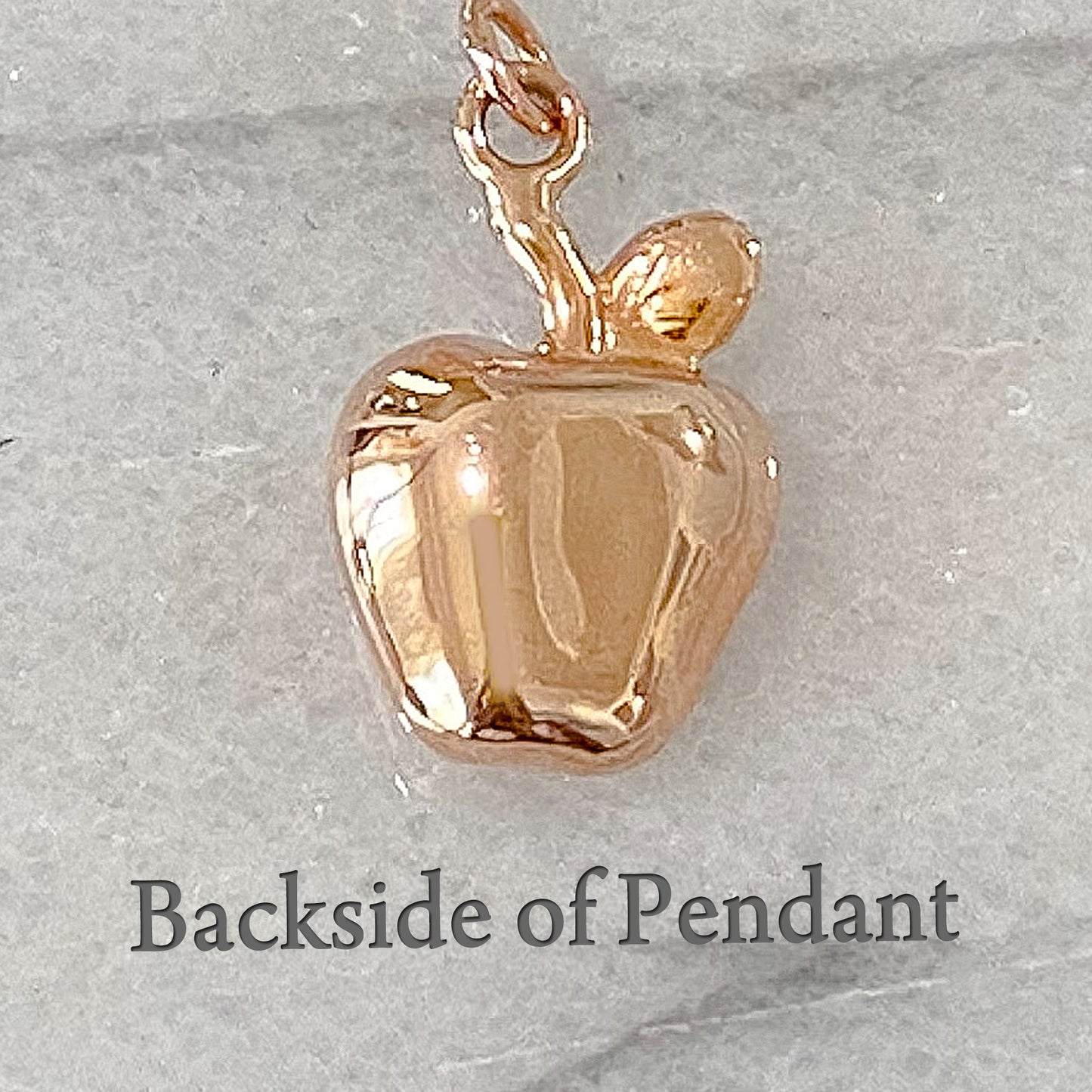 14K Golden Apple Pendant Necklace