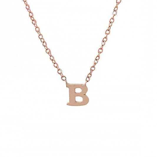 14K Gold Initial Charm Pendant Necklace