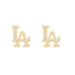 14K Gold "LA" Logo Initials Stud Earring ~ In Stock!