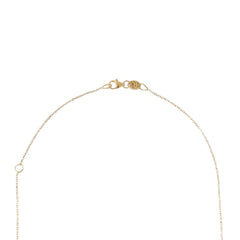 14K Gold Rainbow Gemstone Heart Shape Frame Necklace, Medium Size