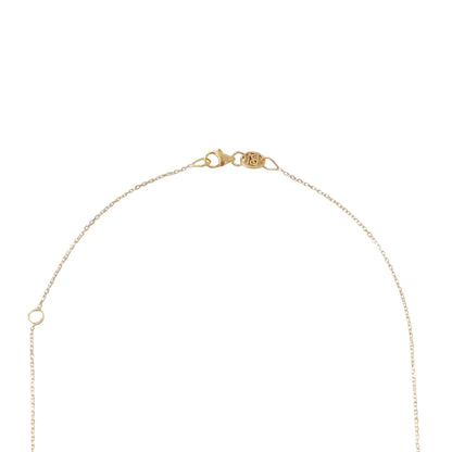 14K Gold Pavé Diamond LA Logo Charm Necklace