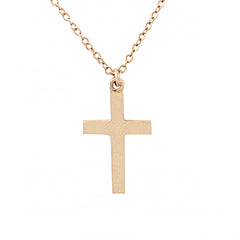 14K Gold Large Cross Necklace