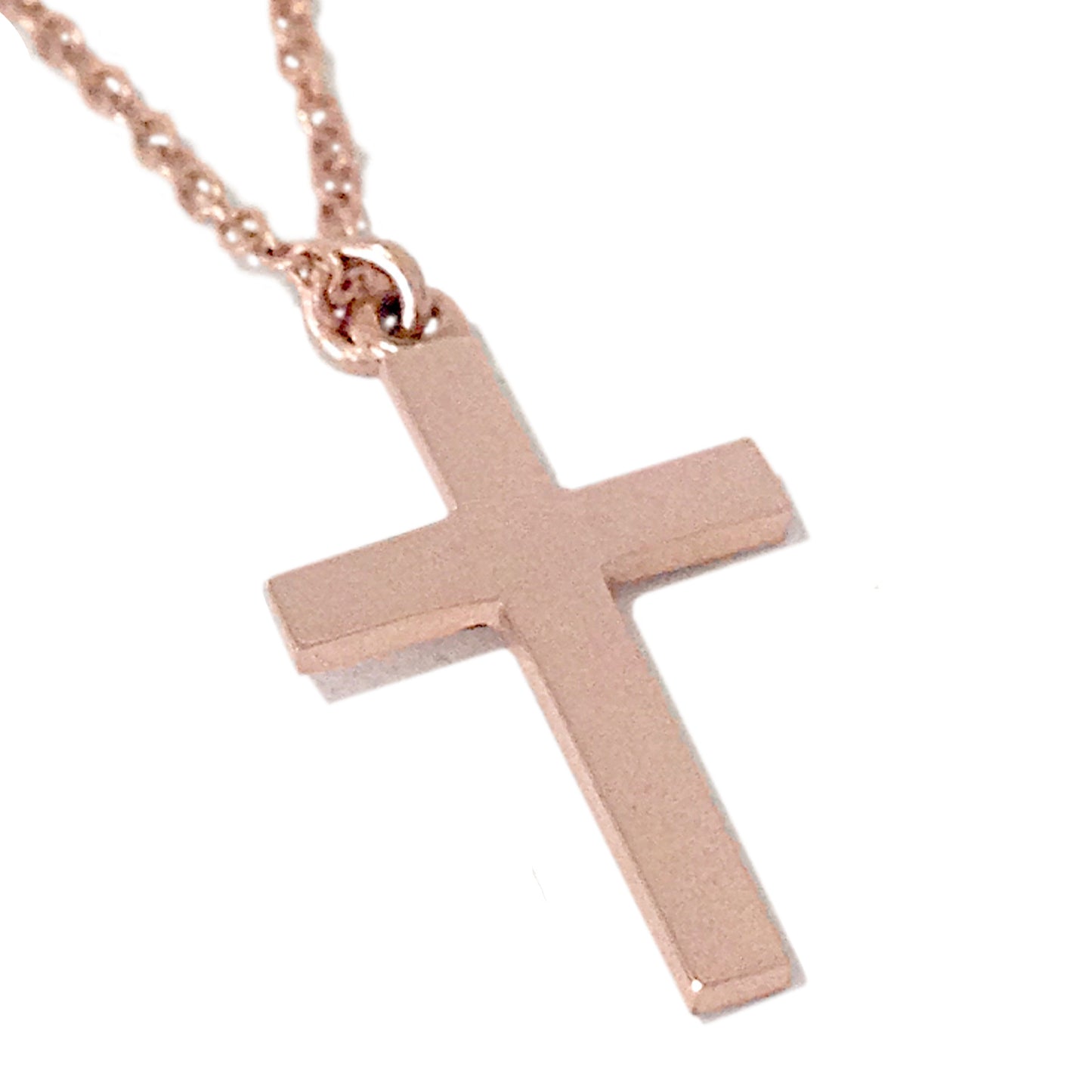 14K Gold Large Cross Necklace