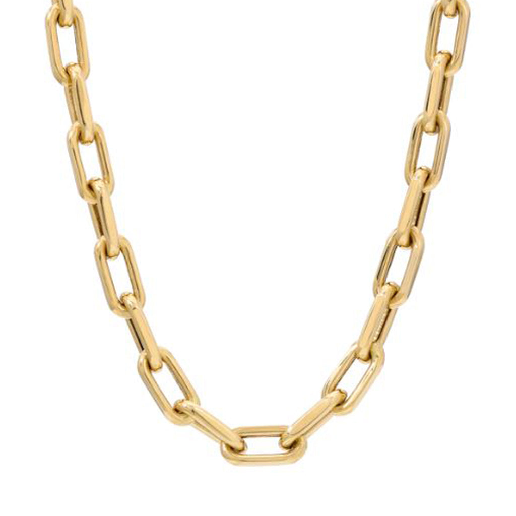 14K Gold Thick Oval Link Necklace, Large Size Links ~ In Stock!