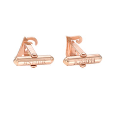 14K Gold Initial Letter Cuff Links ~ Old English Font
